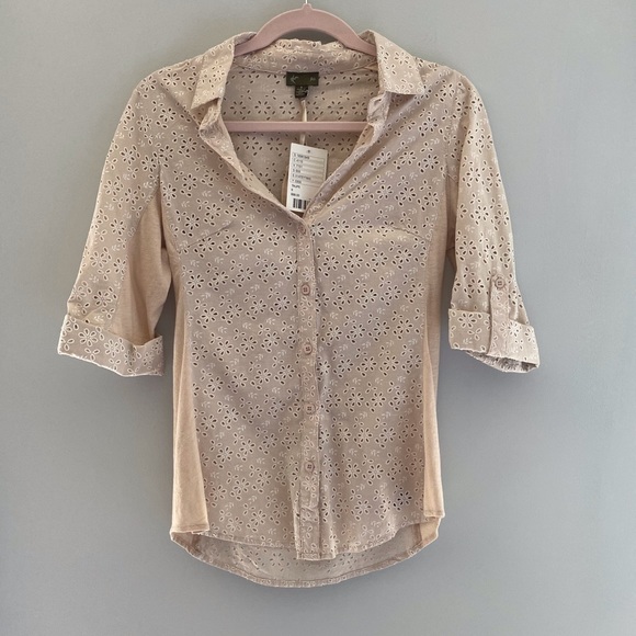 Anthropologie NWT Fei Marrow Eyelet Blouse - Picture 4 of 7